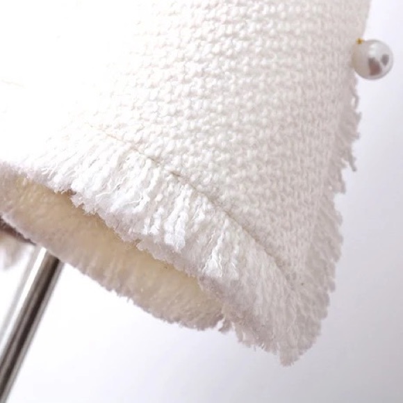 Raw Snowflake Lux Tweed Pearl Pocket Jacket Coat Available Now! - Picture 11 of 12